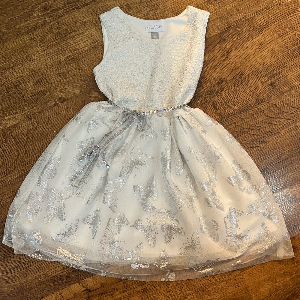Place Silver Butterfly Formal Dress